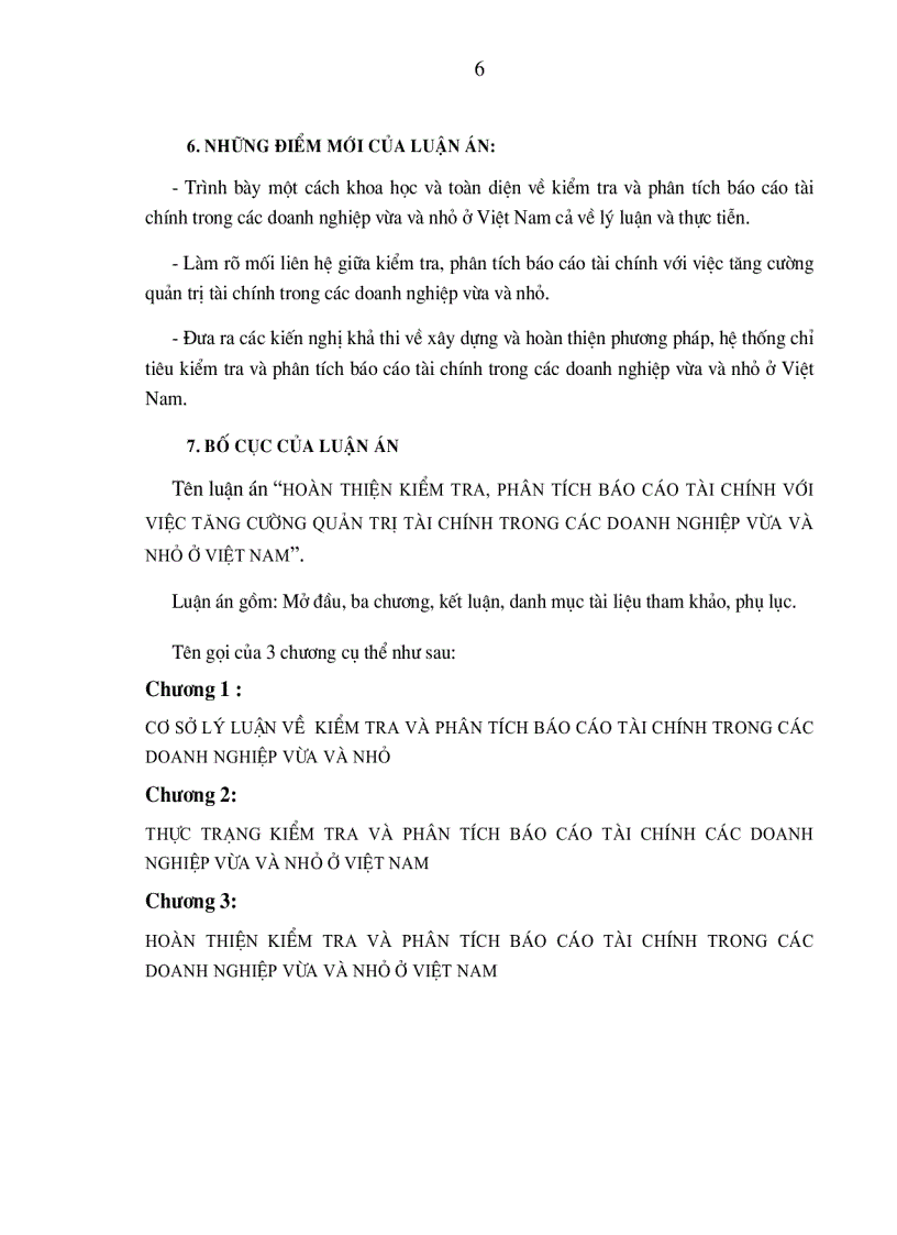 image for page Hoàn thiện kiểm tra phân tích báo cáo tài chinh với việc tăng cường quản trị tài chính trong các doanh nghiệp vừa và nhỏ ở việt nam