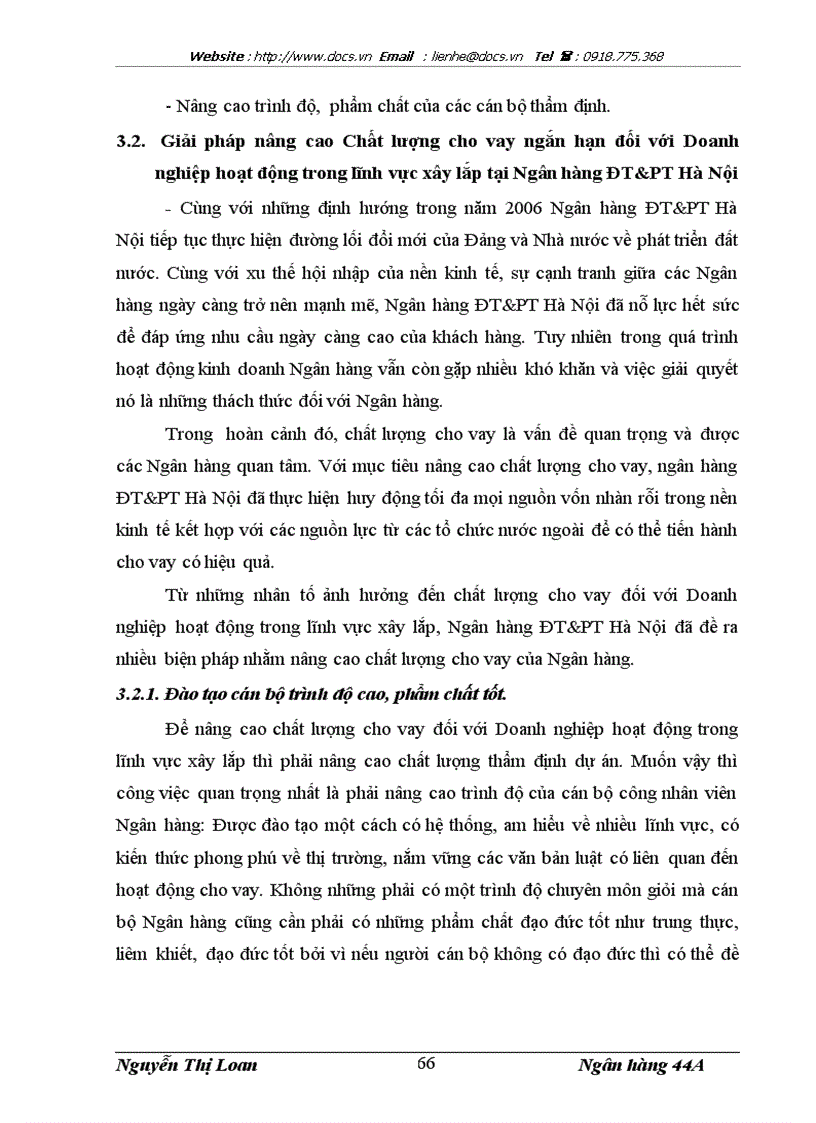 image for page Nâng cao chất lượng cho vay ngắn hạn đối với Doanh nghiệp hoạt động trong lĩnh vực xây lắp tại Ngân hàng Đầu tư và Phát triển Hà Nội