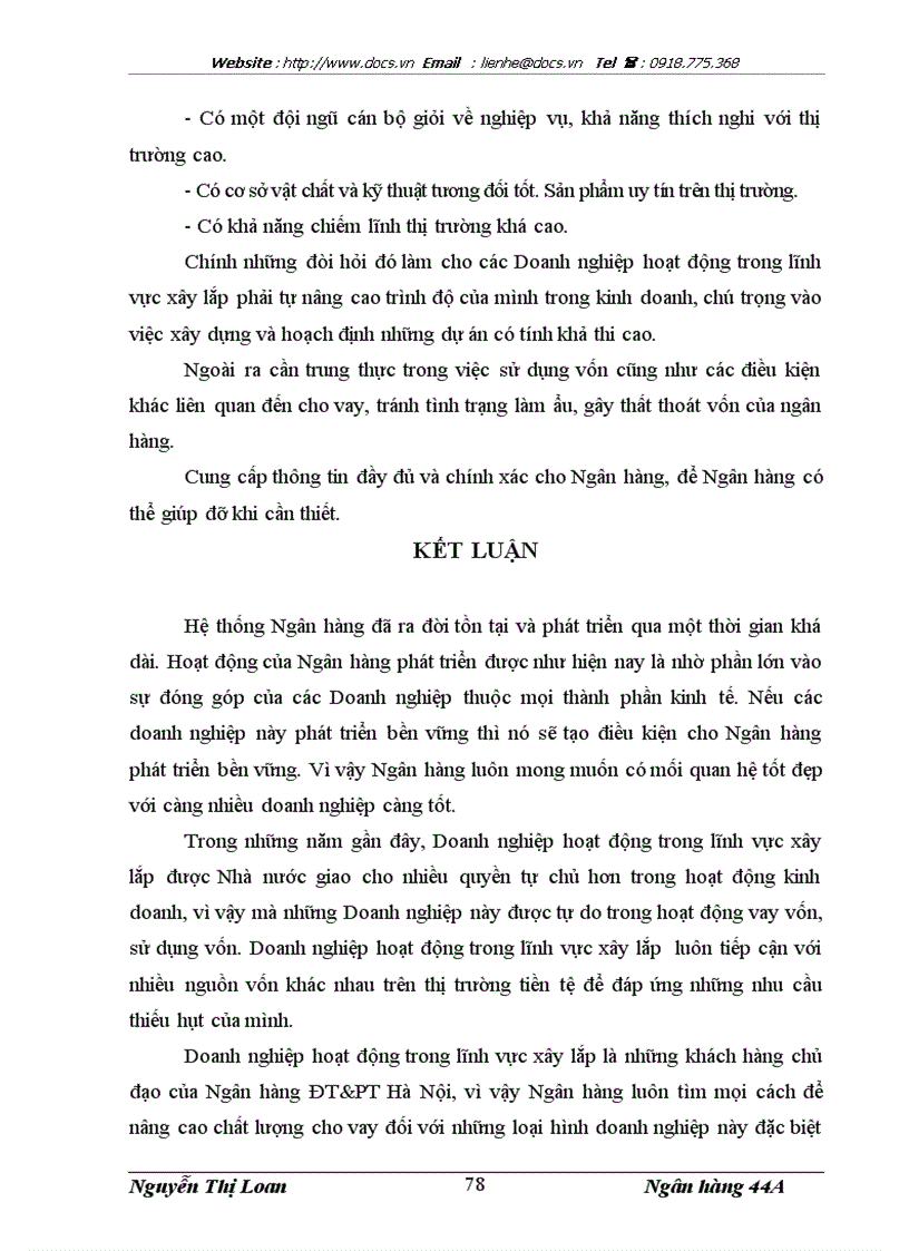 image for page Nâng cao chất lượng cho vay ngắn hạn đối với Doanh nghiệp hoạt động trong lĩnh vực xây lắp tại Ngân hàng Đầu tư và Phát triển Hà Nội