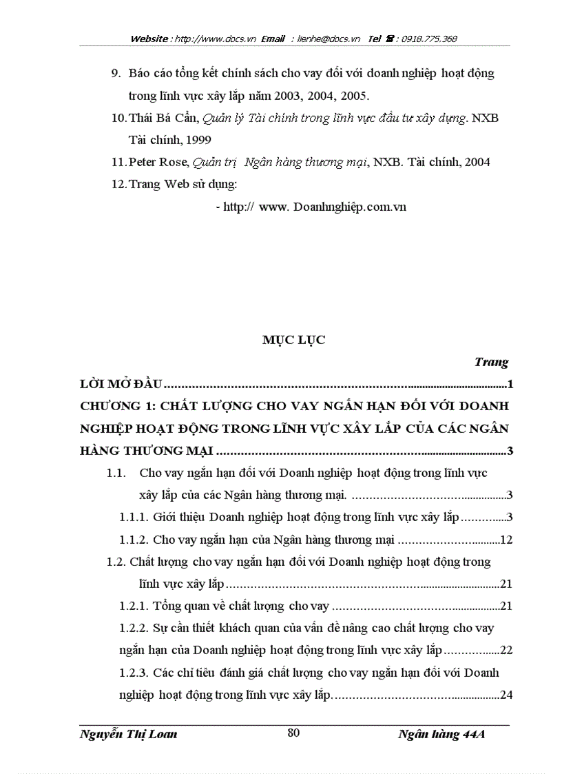 image for page Nâng cao chất lượng cho vay ngắn hạn đối với Doanh nghiệp hoạt động trong lĩnh vực xây lắp tại Ngân hàng Đầu tư và Phát triển Hà Nội