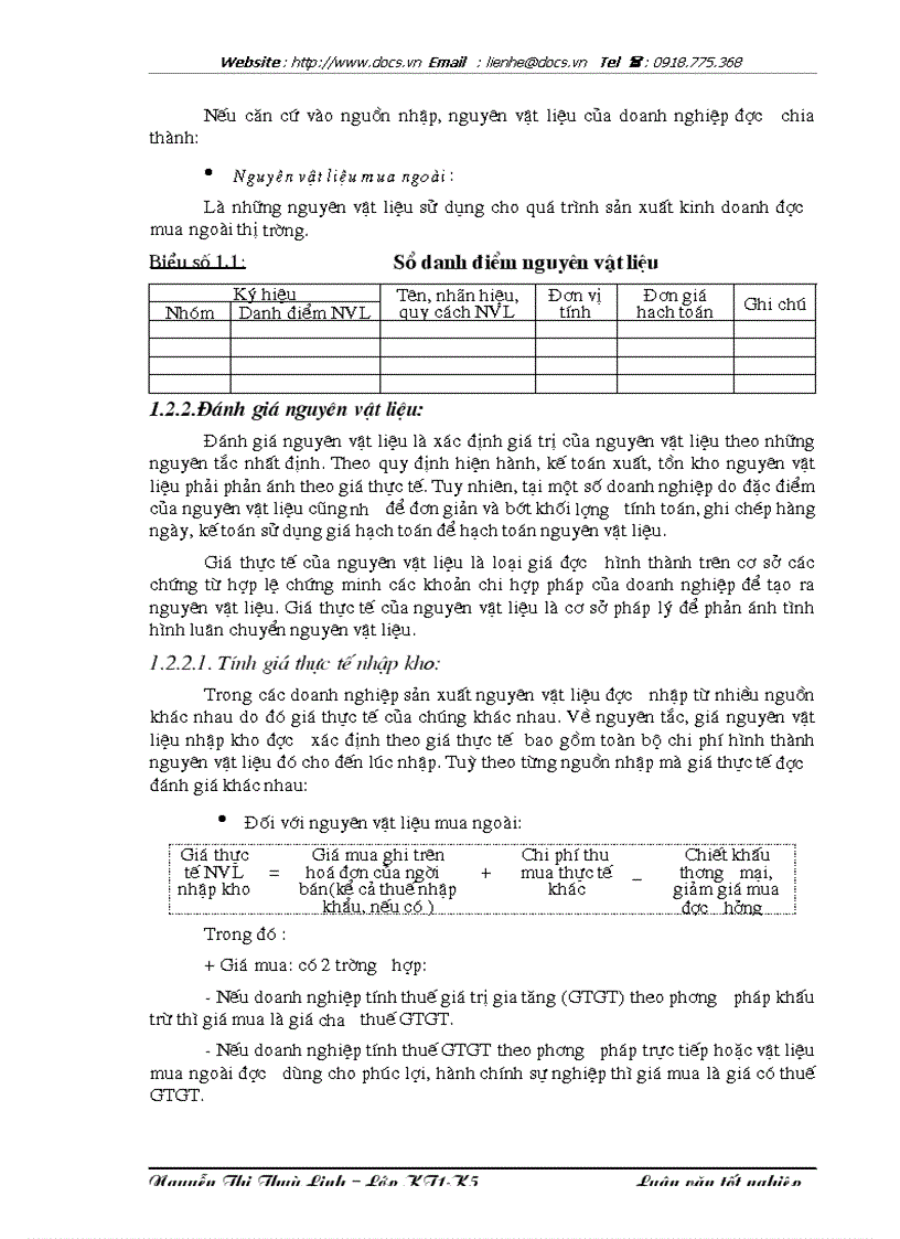 image for page Hoàn thiện công tác kế toán nguyên vật liệu tại Công ty Dệt May Hà Nội