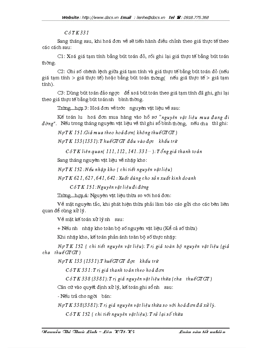 image for page Hoàn thiện công tác kế toán nguyên vật liệu tại Công ty Dệt May Hà Nội