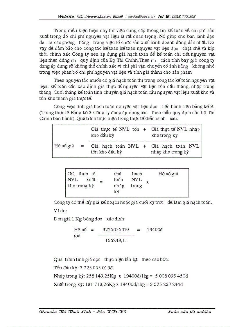 image for page Hoàn thiện công tác kế toán nguyên vật liệu tại Công ty Dệt May Hà Nội
