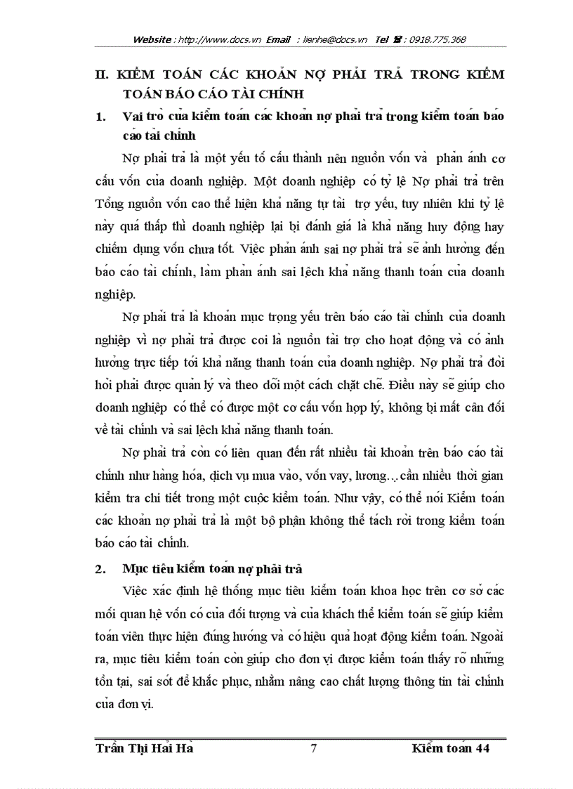 image for page Kiê m toa n ca c khoa n nơ pha i tra trong kiê m toa n ba o ca o ta i chi nh do Công ty Hơ p danh Kiê m toa n Viê t Nam CPA VIETNAM thư c hiê n