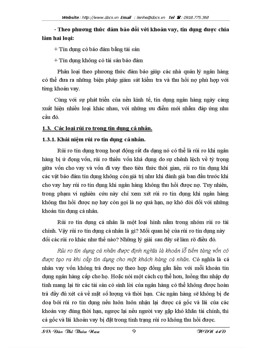 image for page Tăng cường quản lý rủi ro tín dụng cá nhân tại ngân hàng VPBank Chi nhánh Hà Nội