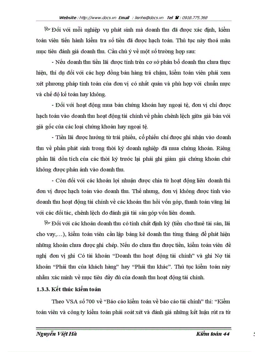 image for page Hoàn thiện kiểm toán khoản mục doanh thu trong kiểm toán Báo cáo tài chính do Công ty Hợp danh Kiểm toán Việt Nam thực hiện