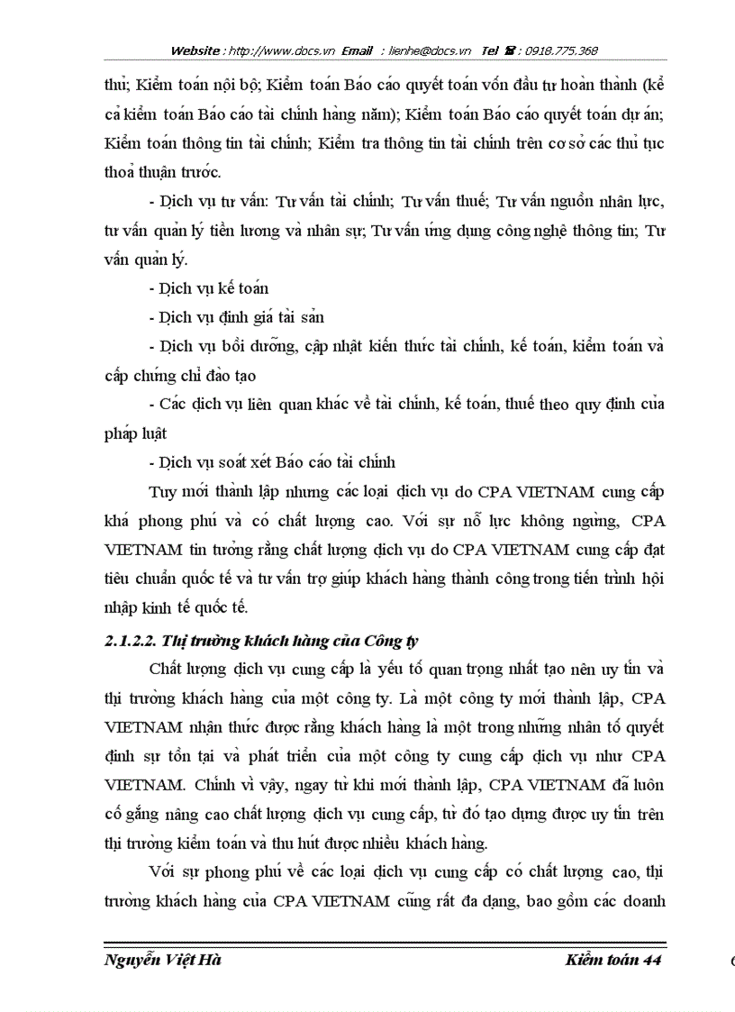 image for page Hoàn thiện kiểm toán khoản mục doanh thu trong kiểm toán Báo cáo tài chính do Công ty Hợp danh Kiểm toán Việt Nam thực hiện