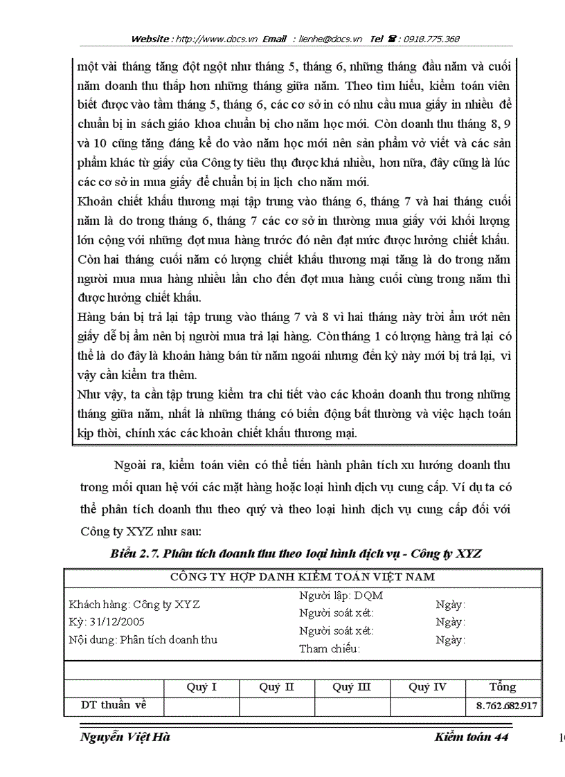 image for page Hoàn thiện kiểm toán khoản mục doanh thu trong kiểm toán Báo cáo tài chính do Công ty Hợp danh Kiểm toán Việt Nam thực hiện