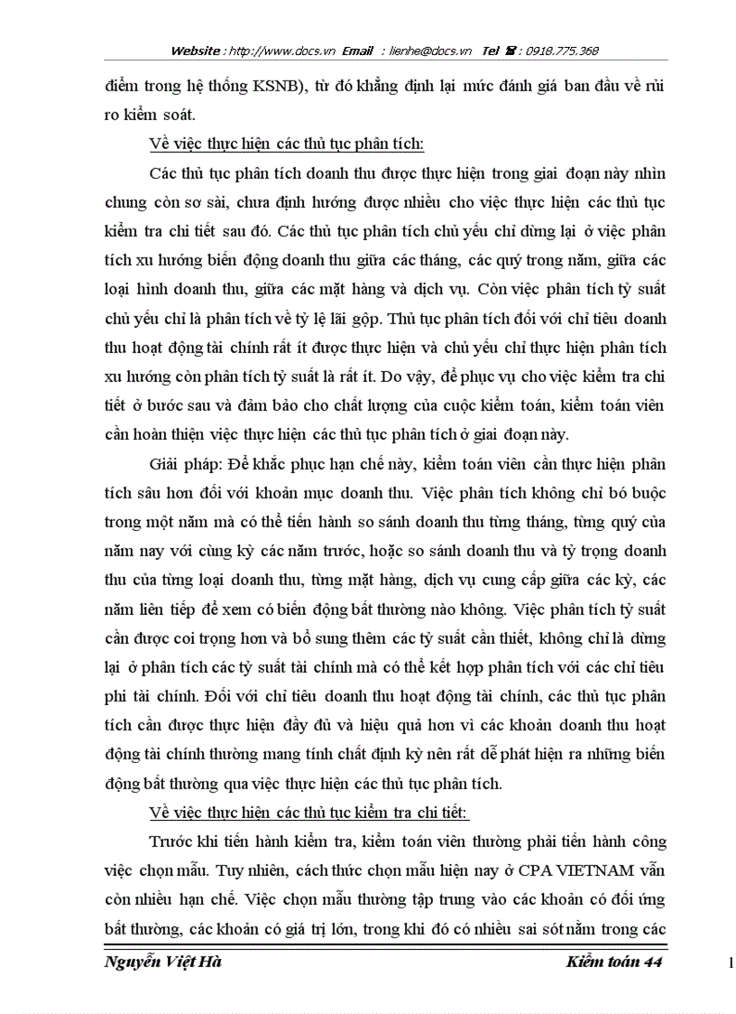 image for page Hoàn thiện kiểm toán khoản mục doanh thu trong kiểm toán Báo cáo tài chính do Công ty Hợp danh Kiểm toán Việt Nam thực hiện