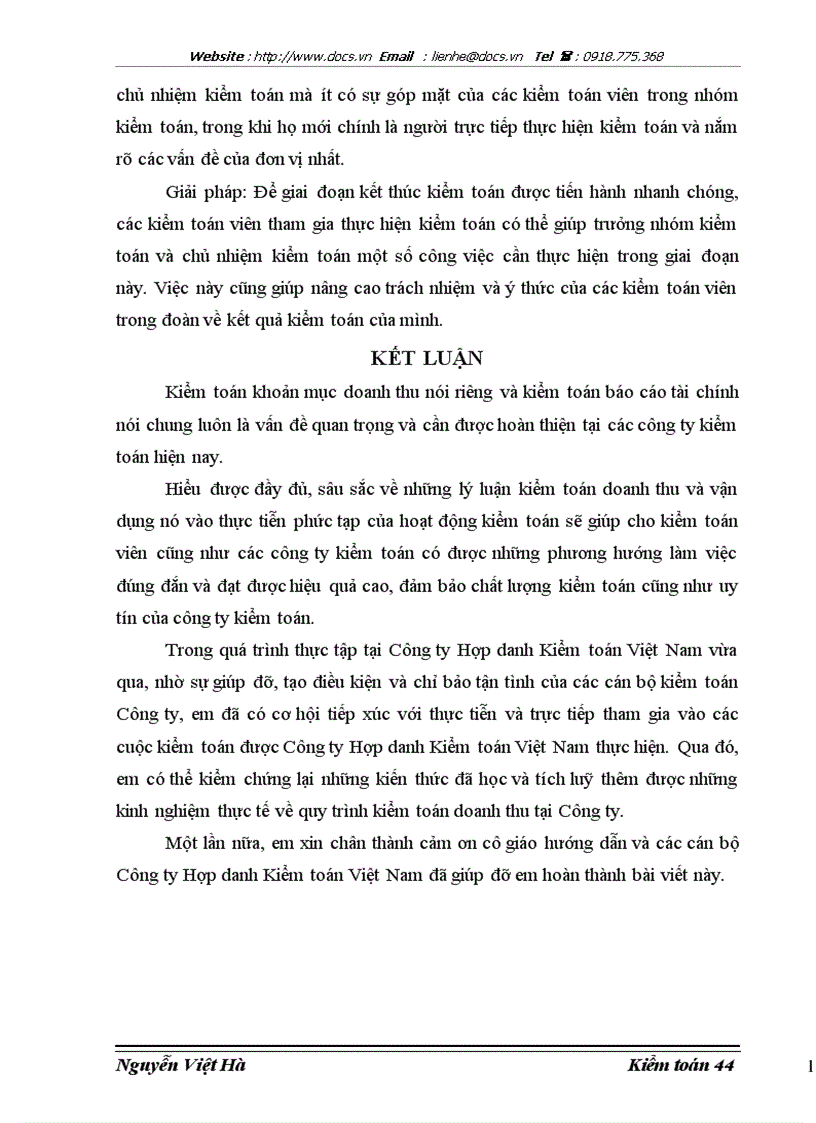 image for page Hoàn thiện kiểm toán khoản mục doanh thu trong kiểm toán Báo cáo tài chính do Công ty Hợp danh Kiểm toán Việt Nam thực hiện