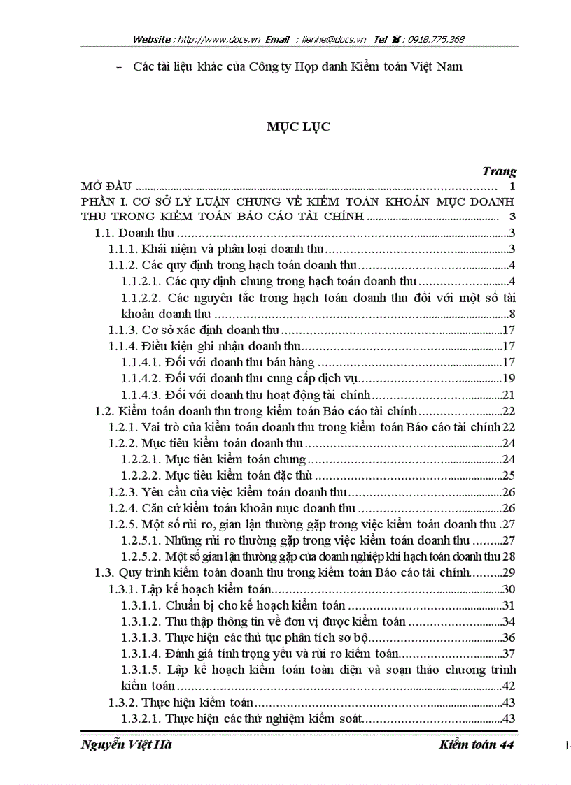 image for page Hoàn thiện kiểm toán khoản mục doanh thu trong kiểm toán Báo cáo tài chính do Công ty Hợp danh Kiểm toán Việt Nam thực hiện