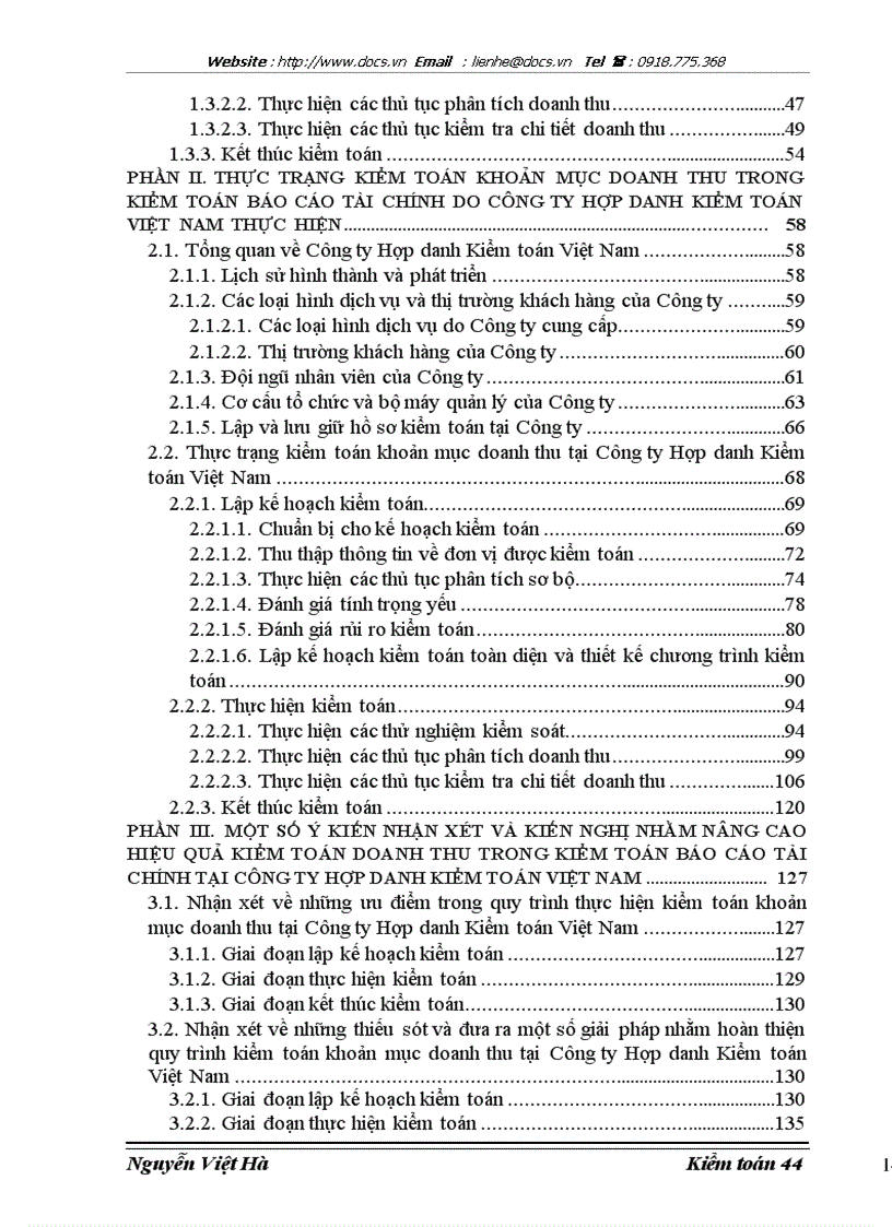 image for page Hoàn thiện kiểm toán khoản mục doanh thu trong kiểm toán Báo cáo tài chính do Công ty Hợp danh Kiểm toán Việt Nam thực hiện