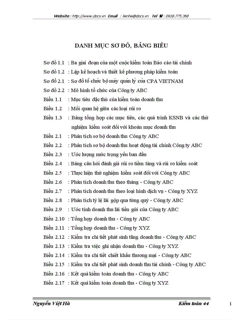 image for page Hoàn thiện kiểm toán khoản mục doanh thu trong kiểm toán Báo cáo tài chính do Công ty Hợp danh Kiểm toán Việt Nam thực hiện