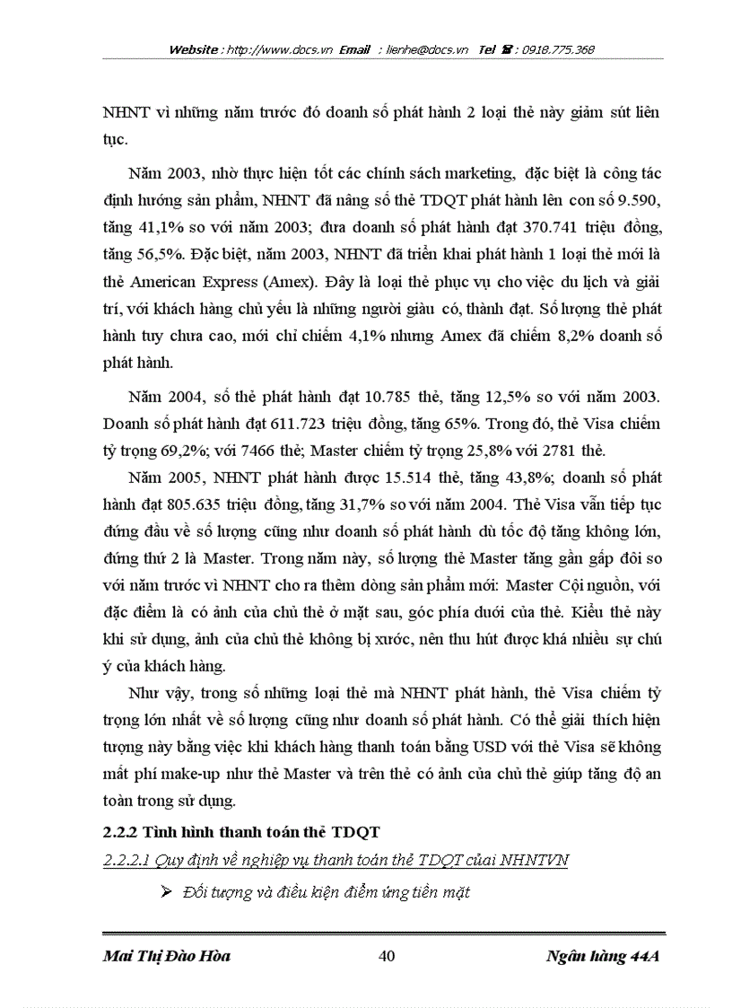 image for page Mở rộng dịch vụ thẻ TDQT tại Ngân hàng Ngoại thương Việt Nam