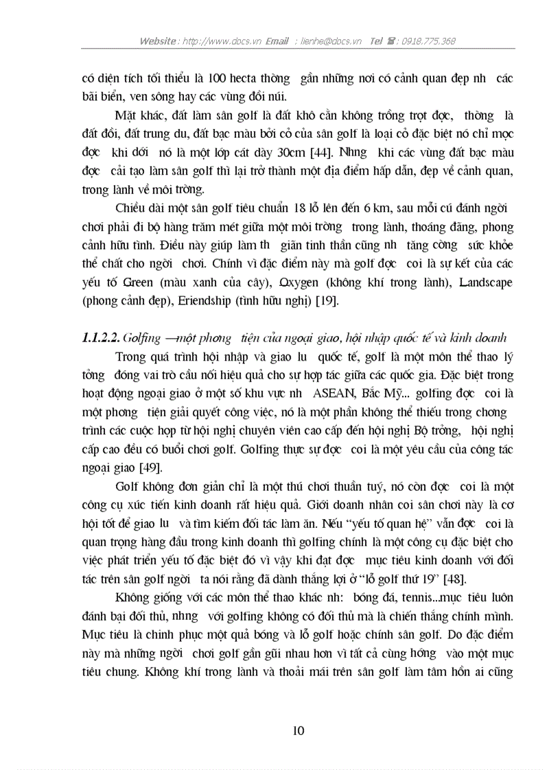 image for page Golfing với việc thu hút khách du lịch tại hai sân golf Đồng Mô và Chí Linh