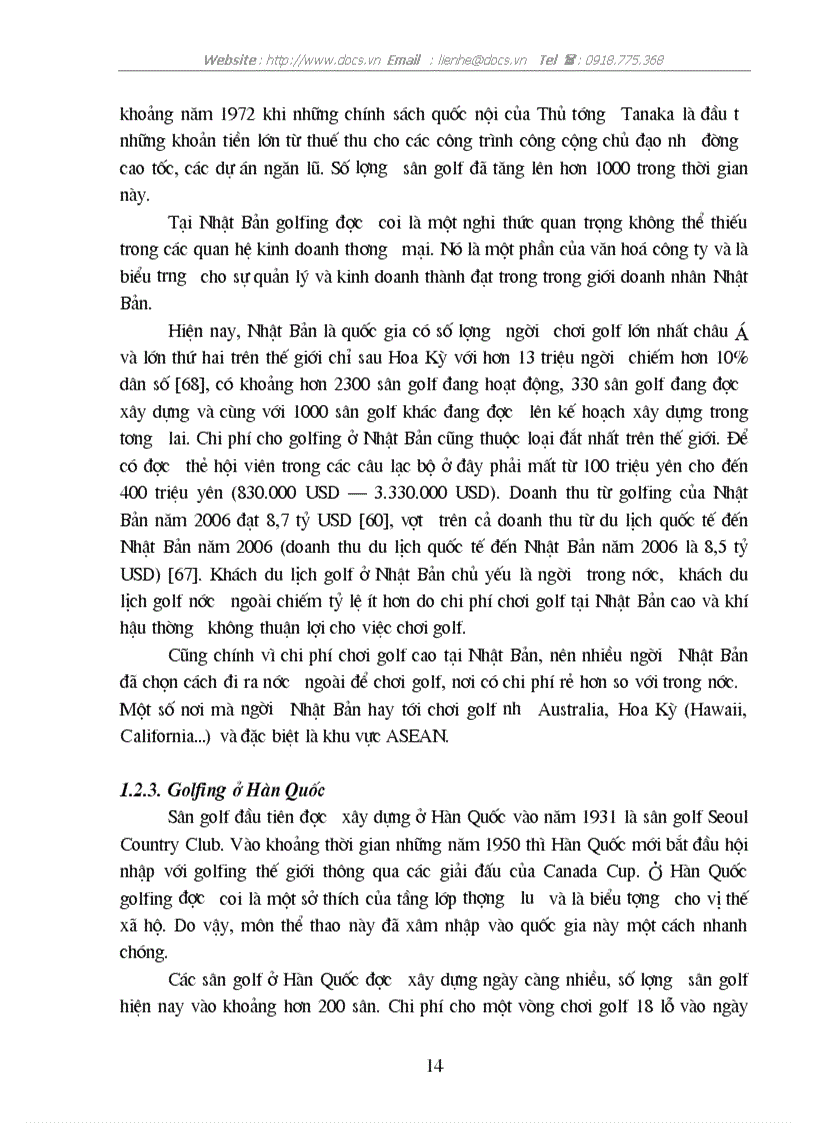 image for page Golfing với việc thu hút khách du lịch tại hai sân golf Đồng Mô và Chí Linh