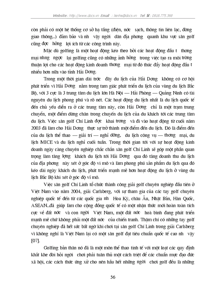 image for page Golfing với việc thu hút khách du lịch tại hai sân golf Đồng Mô và Chí Linh