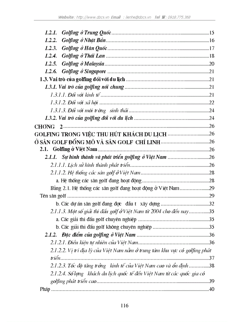 image for page Golfing với việc thu hút khách du lịch tại hai sân golf Đồng Mô và Chí Linh