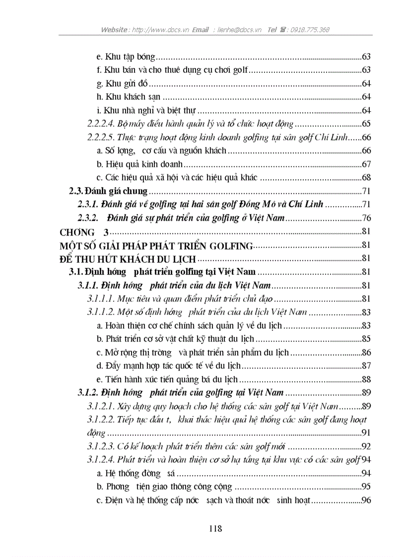 image for page Golfing với việc thu hút khách du lịch tại hai sân golf Đồng Mô và Chí Linh