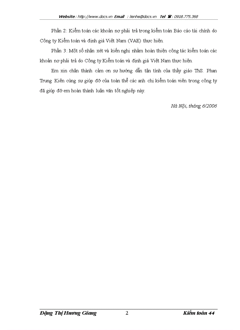 image for page Kiểm toán các khoản nợ phải trả trong kiểm toán Báo cáo tài chính do Công ty Kiểm toán và định giá Việt Nam thực hiện