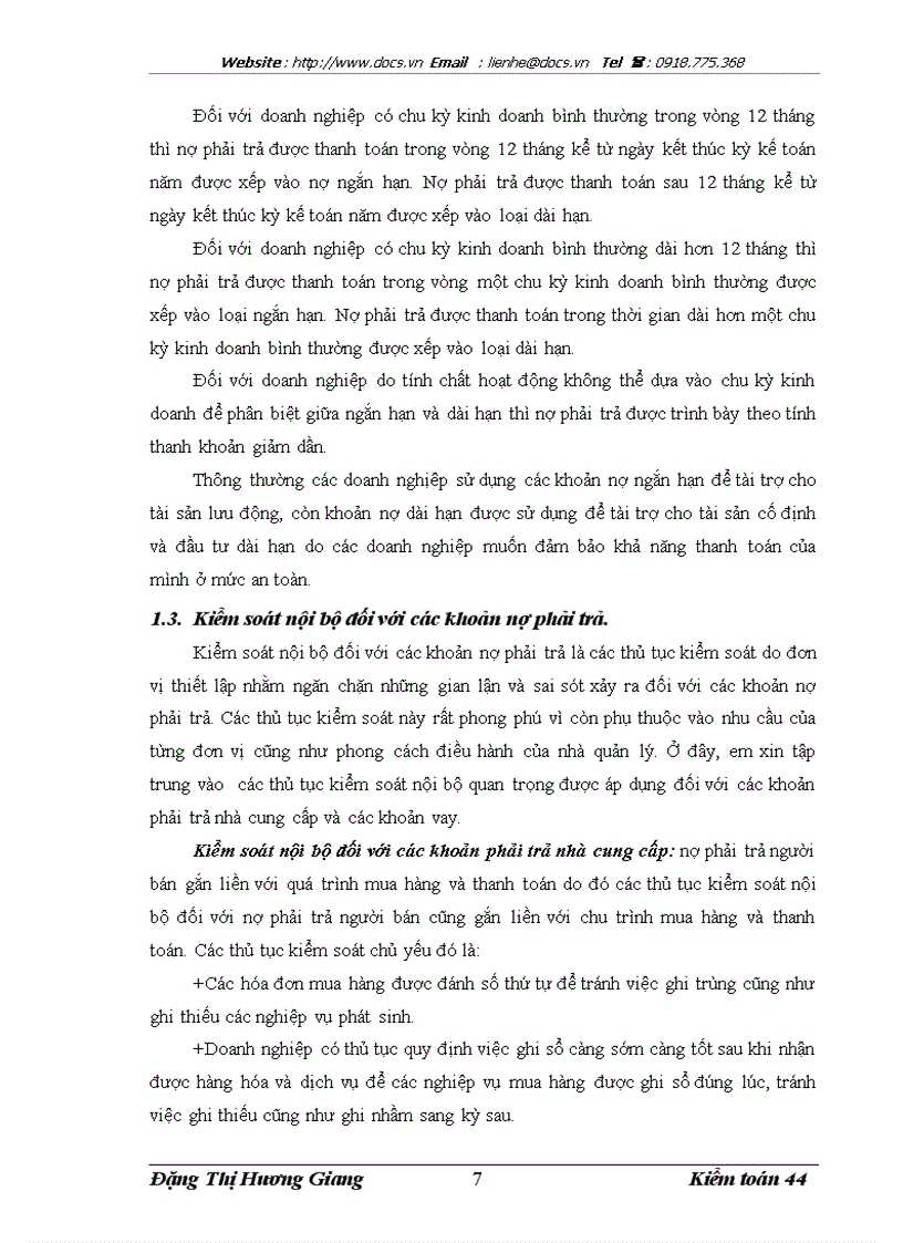 image for page Kiểm toán các khoản nợ phải trả trong kiểm toán Báo cáo tài chính do Công ty Kiểm toán và định giá Việt Nam thực hiện