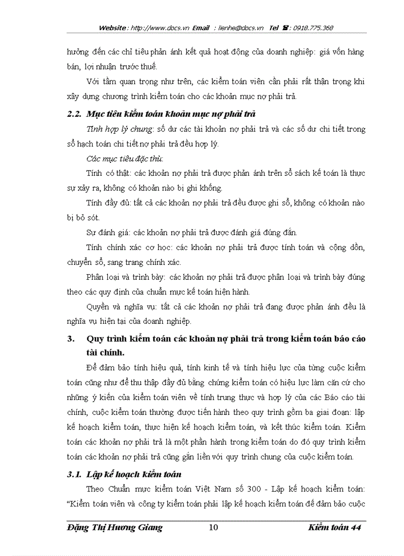 image for page Kiểm toán các khoản nợ phải trả trong kiểm toán Báo cáo tài chính do Công ty Kiểm toán và định giá Việt Nam thực hiện