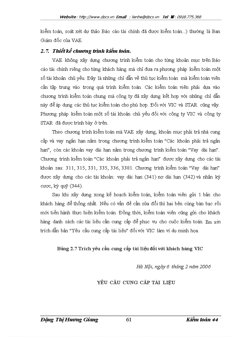 image for page Kiểm toán các khoản nợ phải trả trong kiểm toán Báo cáo tài chính do Công ty Kiểm toán và định giá Việt Nam thực hiện