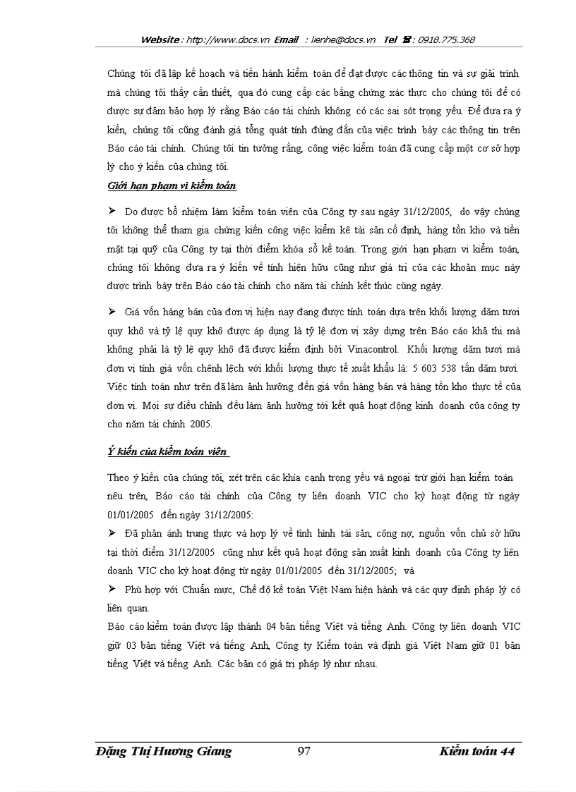image for page Kiểm toán các khoản nợ phải trả trong kiểm toán Báo cáo tài chính do Công ty Kiểm toán và định giá Việt Nam thực hiện
