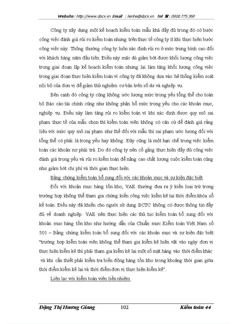 image for page Kiểm toán các khoản nợ phải trả trong kiểm toán Báo cáo tài chính do Công ty Kiểm toán và định giá Việt Nam thực hiện