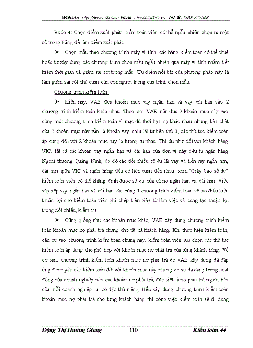 image for page Kiểm toán các khoản nợ phải trả trong kiểm toán Báo cáo tài chính do Công ty Kiểm toán và định giá Việt Nam thực hiện