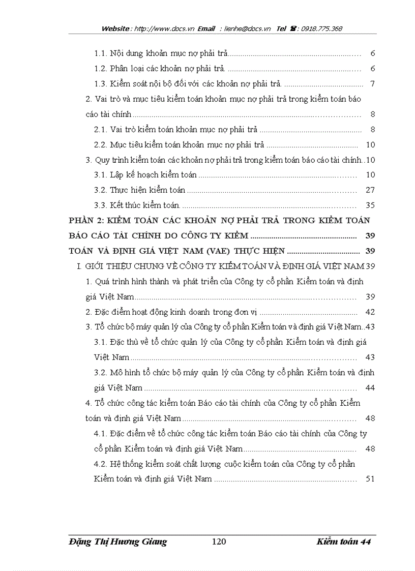 image for page Kiểm toán các khoản nợ phải trả trong kiểm toán Báo cáo tài chính do Công ty Kiểm toán và định giá Việt Nam thực hiện