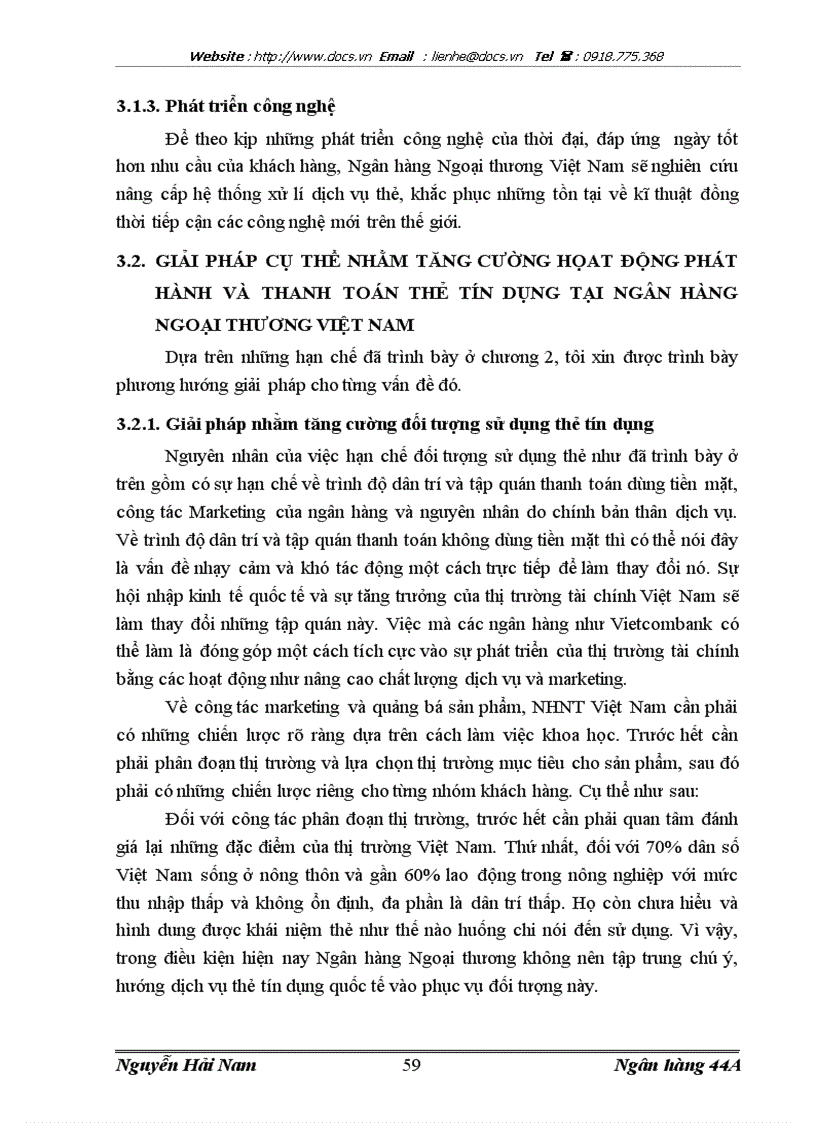 image for page Một số giải pháp phát triển hoạt động kinh doanh thẻ tín dụng của Ngân hàng Ngoại thương Việt Nam