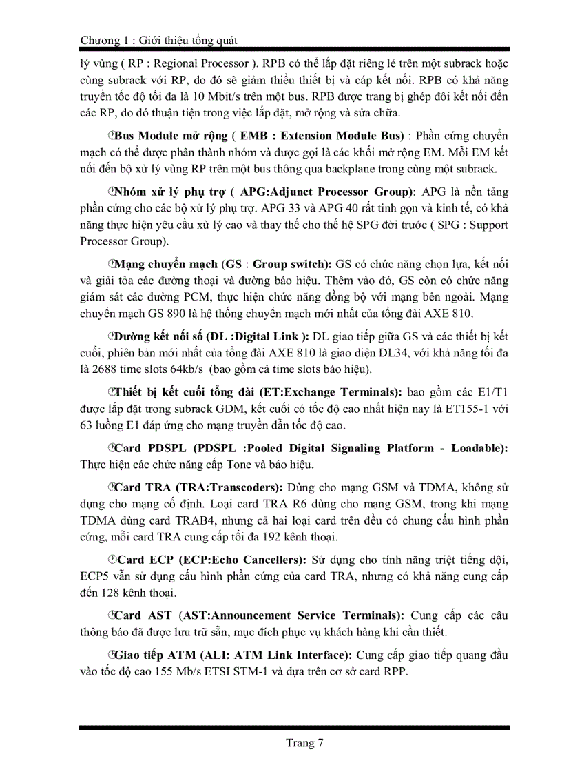 image for page Tìm hiểu phần cứng và vấn đề điều hành bảo dưỡng tổng đài AXE 810