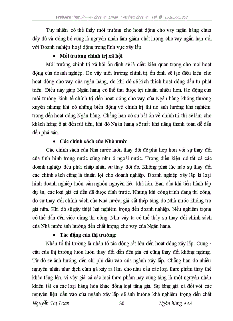 image for page Nâng cao chất lượng cho vay ngắn hạn đối với Doanh nghiệp hoạt động trong lĩnh vực xây lắp tại Ngân hàng Đầu tư và Phát triển Hà Nội