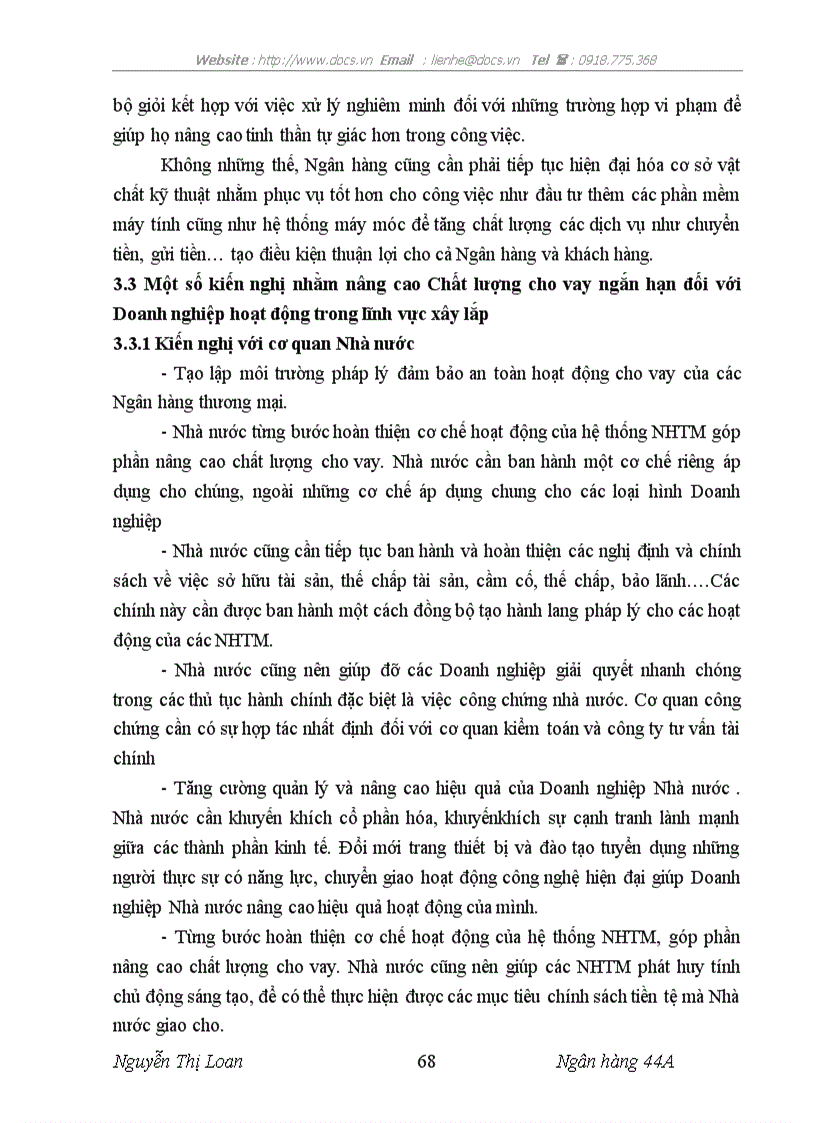 image for page Nâng cao chất lượng cho vay ngắn hạn đối với Doanh nghiệp hoạt động trong lĩnh vực xây lắp tại Ngân hàng Đầu tư và Phát triển Hà Nội