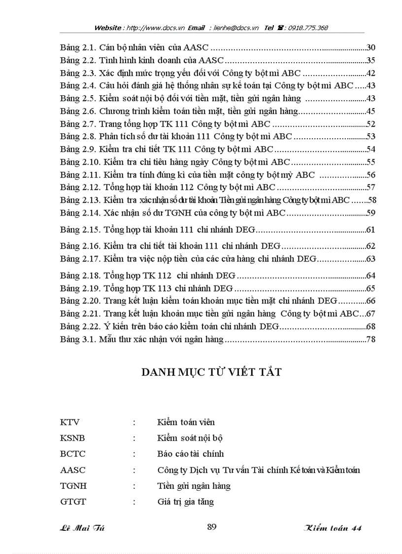 image for page Kiểm toán khoản mục tiền trong quy trình kiểm toán báo cáo tài chính do Công ty Dịch vụ Tư vấn Tài chính Kế toán và Kiểm toán AASC thực hiện