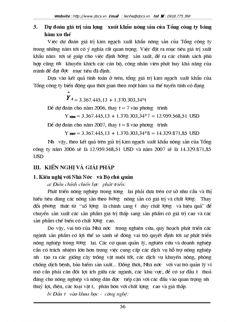 image for page Vận dụng một số phương pháp thống kê phân tích tình hình hoạt động xuất khẩu nông sản của Tổng công ty rau quả nông sản Việt Nam