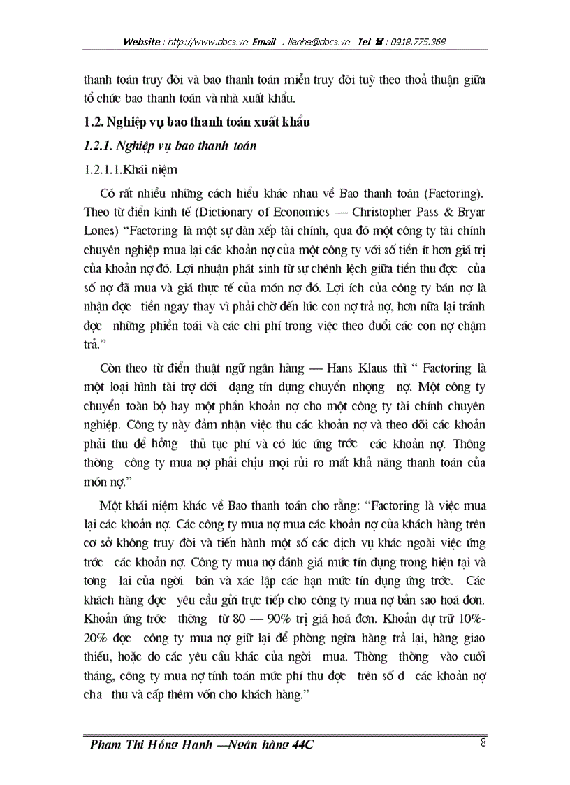 image for page Phát triển nghiệp vụ bao thanh toán xuất khẩu tại ngân hàng thương mại cổ phần xuất nhập khẩu Việt Nam chi nhánh Eximbank Hà Nộ