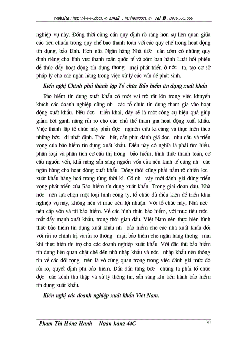 image for page Phát triển nghiệp vụ bao thanh toán xuất khẩu tại ngân hàng thương mại cổ phần xuất nhập khẩu Việt Nam chi nhánh Eximbank Hà Nộ