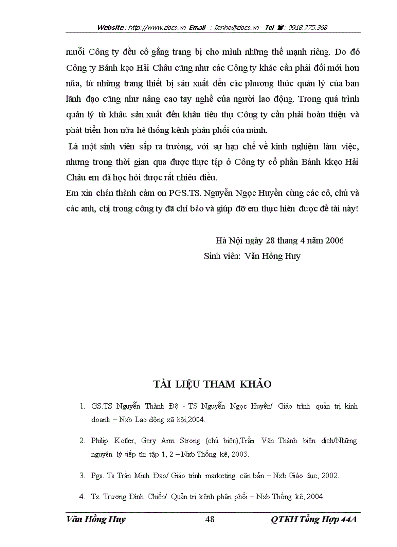 image for page Hoàn thiện và mở rộng hệ thống kênh phân phối của Công ty Bánh kẹo Hải Châu