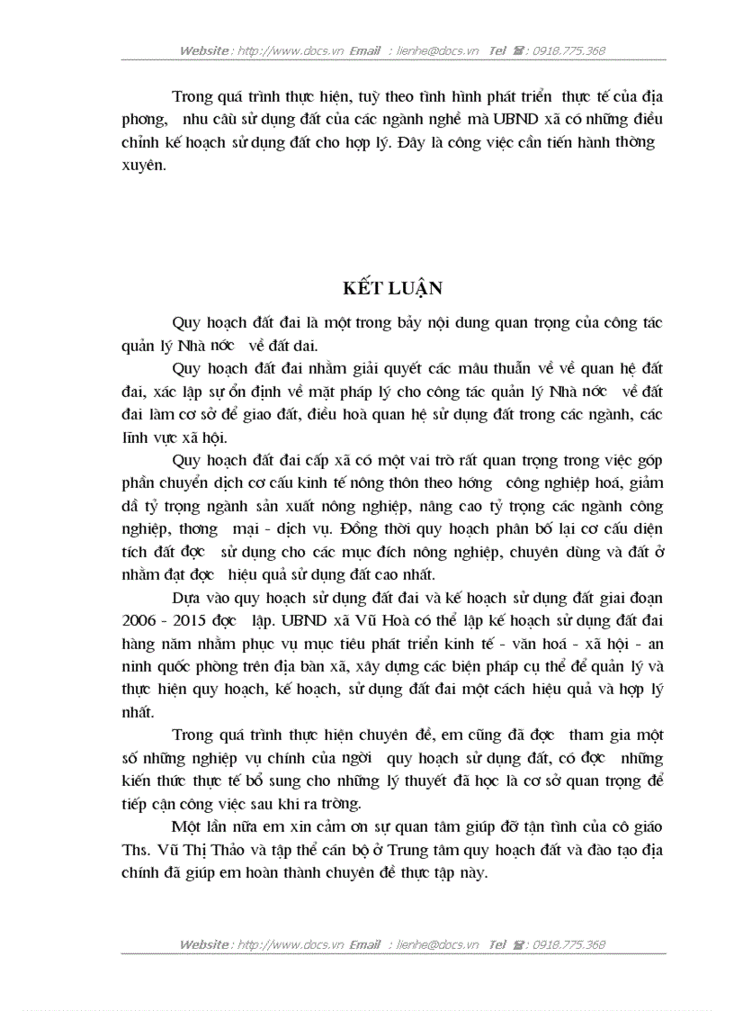 image for page Quy hoạch sử dụng đất đai xã Vũ Hoà huyện Kiến Xương tỉnh Thái Bình giai đoạn 2005 2015