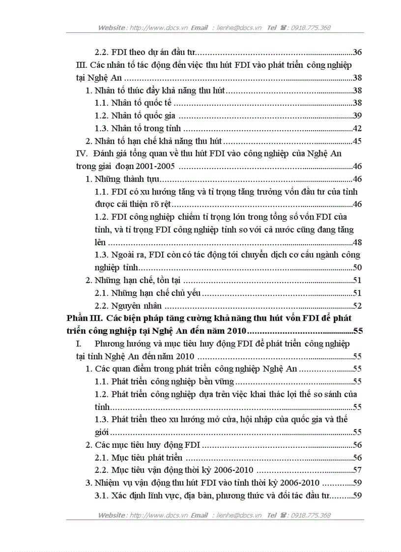 image for page Tăng cường thu hút vốn đầu tư trực tiếp nước ngoài vào phát triển công nghiệp tại tỉnh Nghệ An đến năm 2010