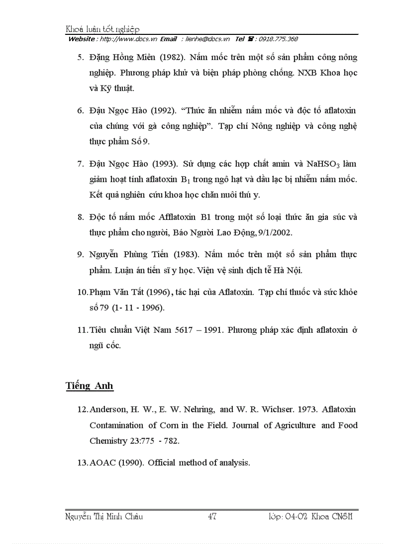 image for page Phân lập và tuyển chọn các chủng vi khuẩn và vi nấm có khả năng khử aflatoxin nhiễm trên ngô lạc ở mức độ cao