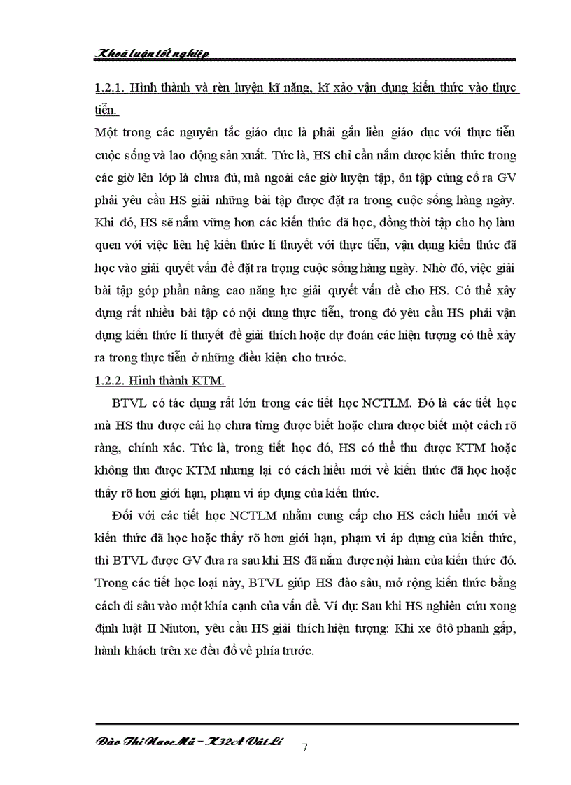 image for page Hình thành một số kiến thức mới bằng giải bài tập trong dạy học vật lý