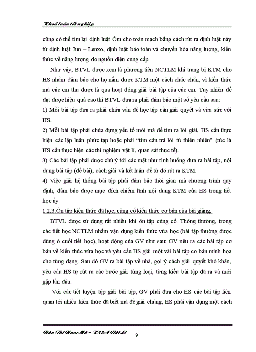 image for page Hình thành một số kiến thức mới bằng giải bài tập trong dạy học vật lý