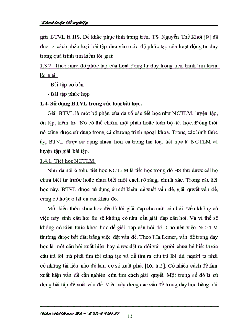 image for page Hình thành một số kiến thức mới bằng giải bài tập trong dạy học vật lý