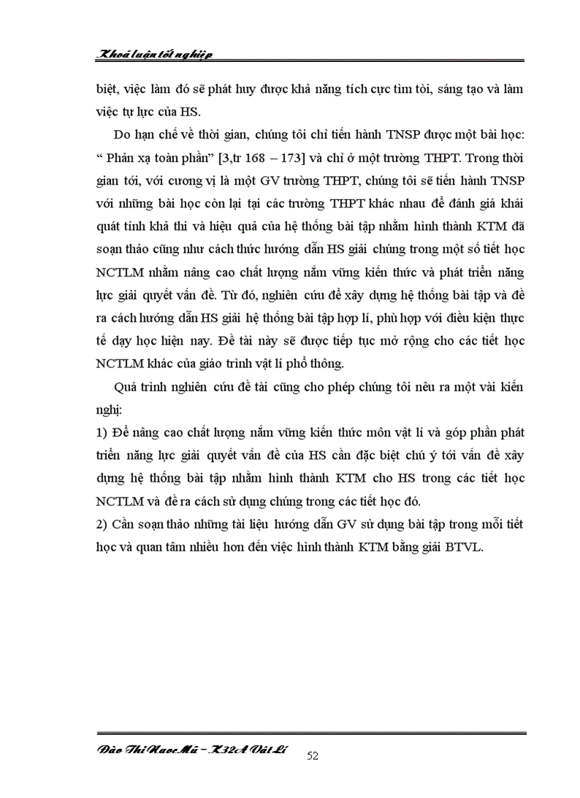 image for page Hình thành một số kiến thức mới bằng giải bài tập trong dạy học vật lý