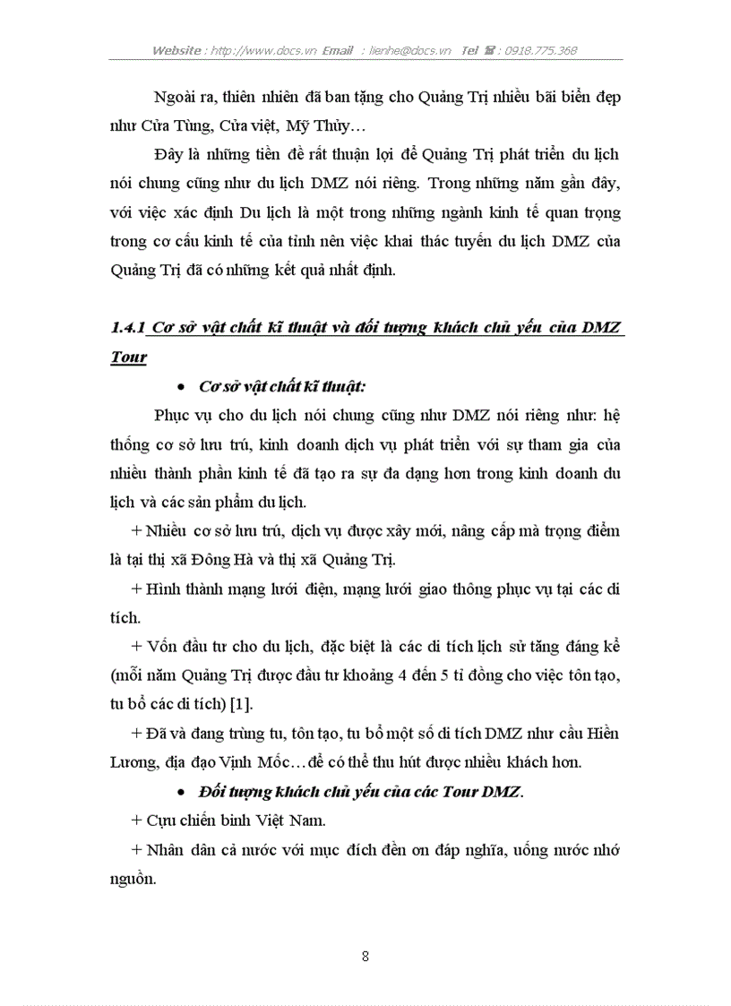 image for page Xây dựng DMZ Tour tại Quảng Trị với mục đích lồng ghép giáo dục tư tưởng cho học sinh sinh viên