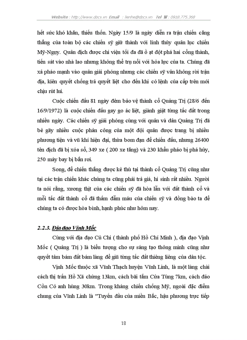 image for page Xây dựng DMZ Tour tại Quảng Trị với mục đích lồng ghép giáo dục tư tưởng cho học sinh sinh viên