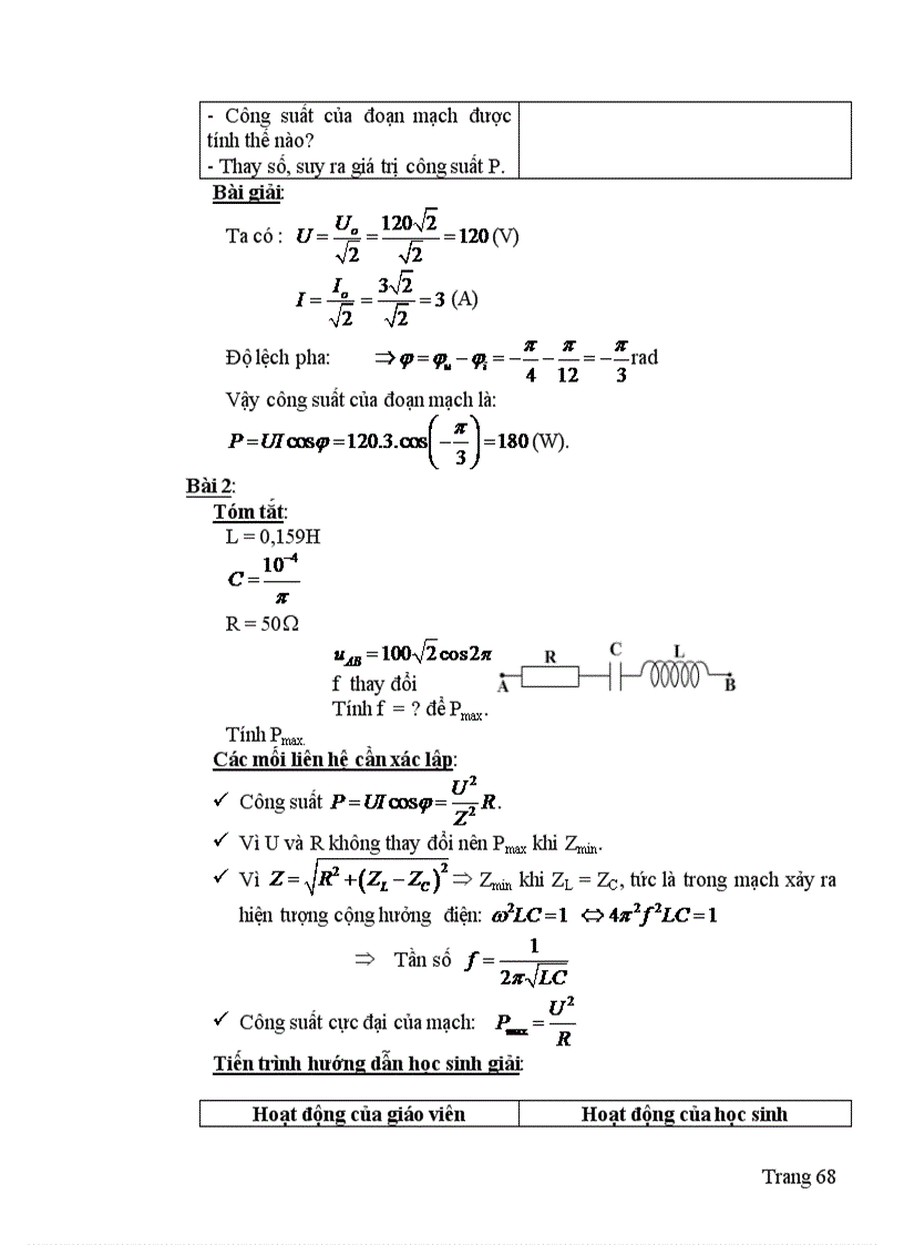 image for page Lựa chọn hệ thống bài tập hướng dẫn giải và giải bài tập vật lý chương dòng điện xoay chiều lớp 12 chương trình nâng cao